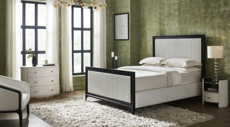 Orchids Lux Stanford Leather White 86"L X 81"W X 60"H Bed