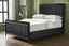 Orchids Lux Stanford Leather Black 86"L X 65"W X 60"H Bed