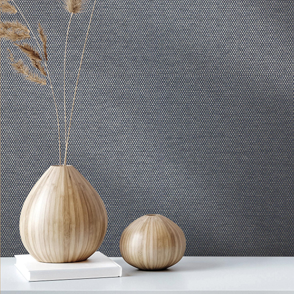 York Wallcoverings Argent Deep Navy York High Performance Textile Wallcovering
