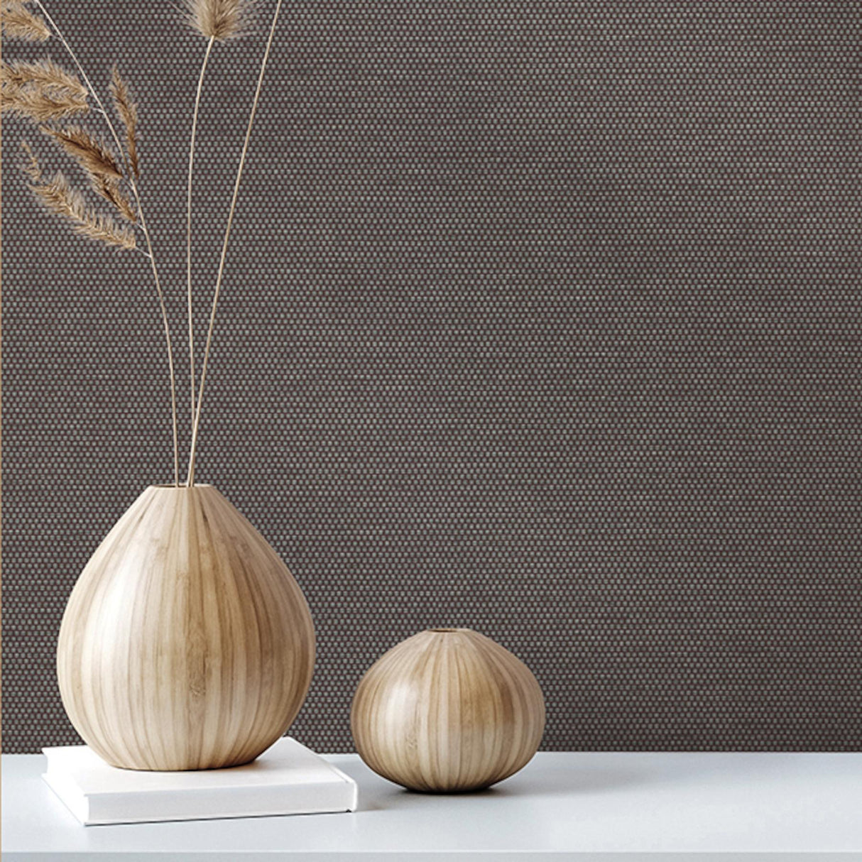 York Wallcoverings Argent Raisin York High Performance Textile Wallcovering