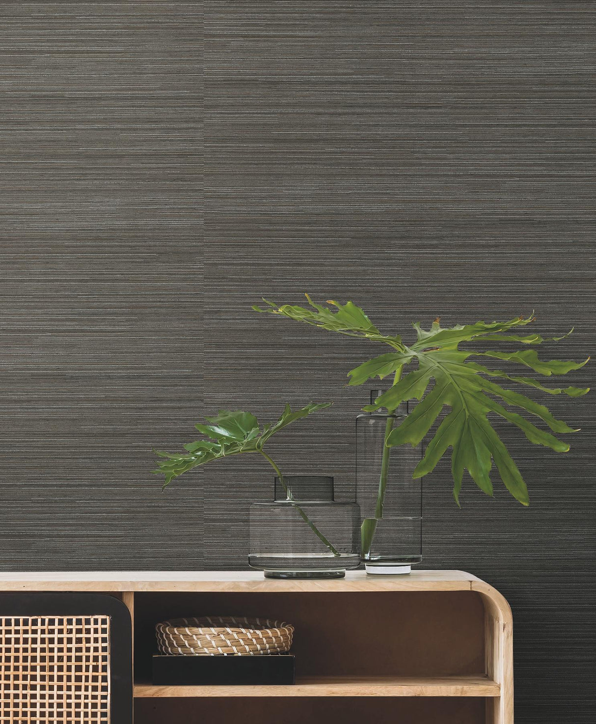 York Wallcoverings Trousseau Coffee Wallpaper