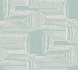 York Wallcoverings Zulu Thread Azure & Gold Wallpaper