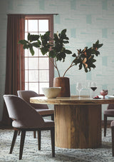 York Wallcoverings Zulu Thread Azure & Gold Wallpaper