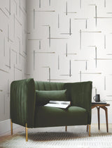 York Wallcoverings Gilded Sumi-E Black & Gold Wallpaper