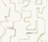 York Wallcoverings Abstract Aura Caramel & Cream Wallpaper