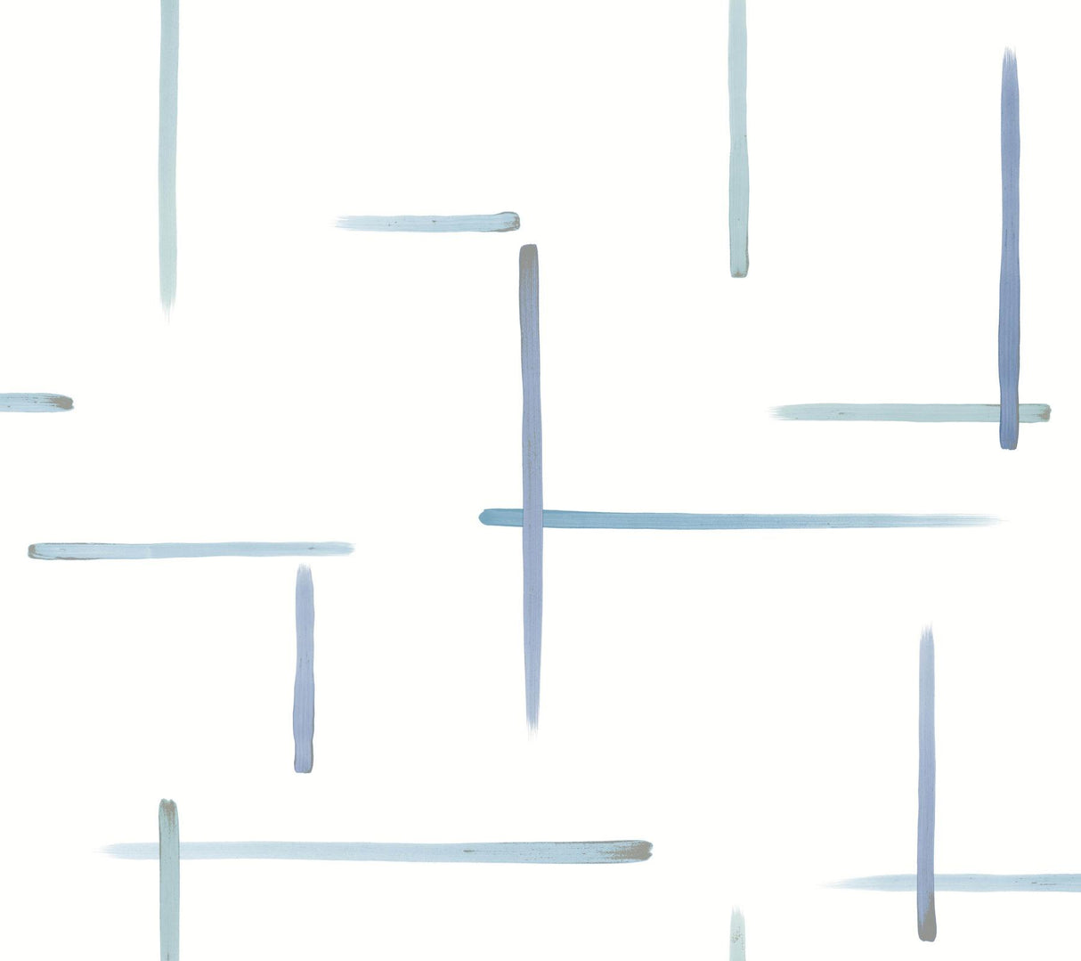 York Wallcoverings Gilded Sumi-E Blue & Glint Wallpaper