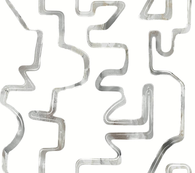 York Wallcoverings Abstract Aura Black Wallpaper