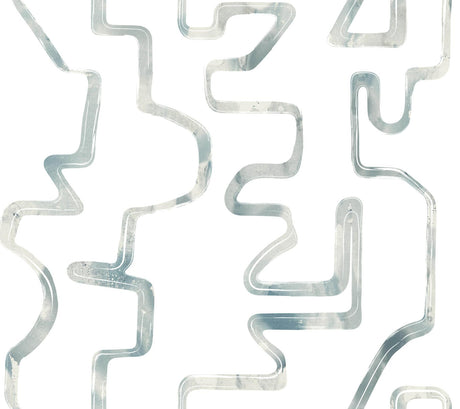 York Wallcoverings Abstract Aura Blue Smoke Wallpaper