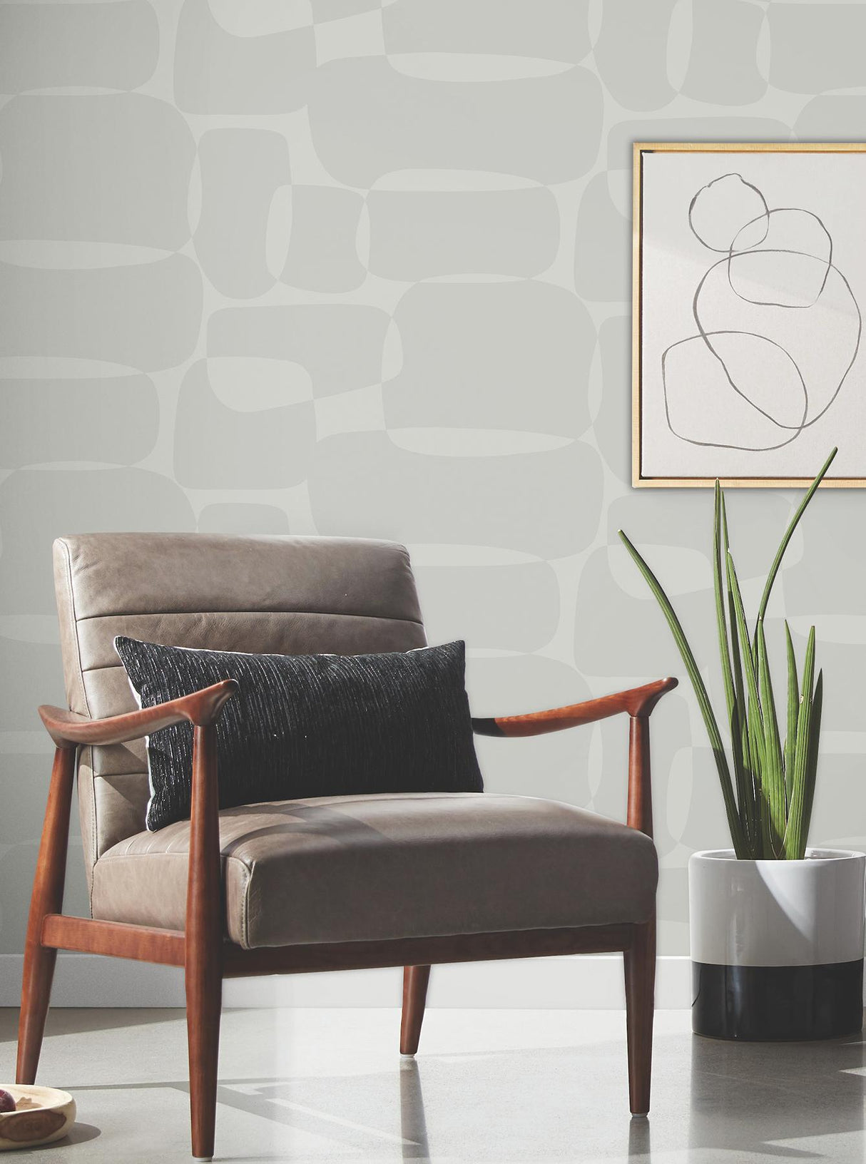 York Wallcoverings Block Grey Wallpaper