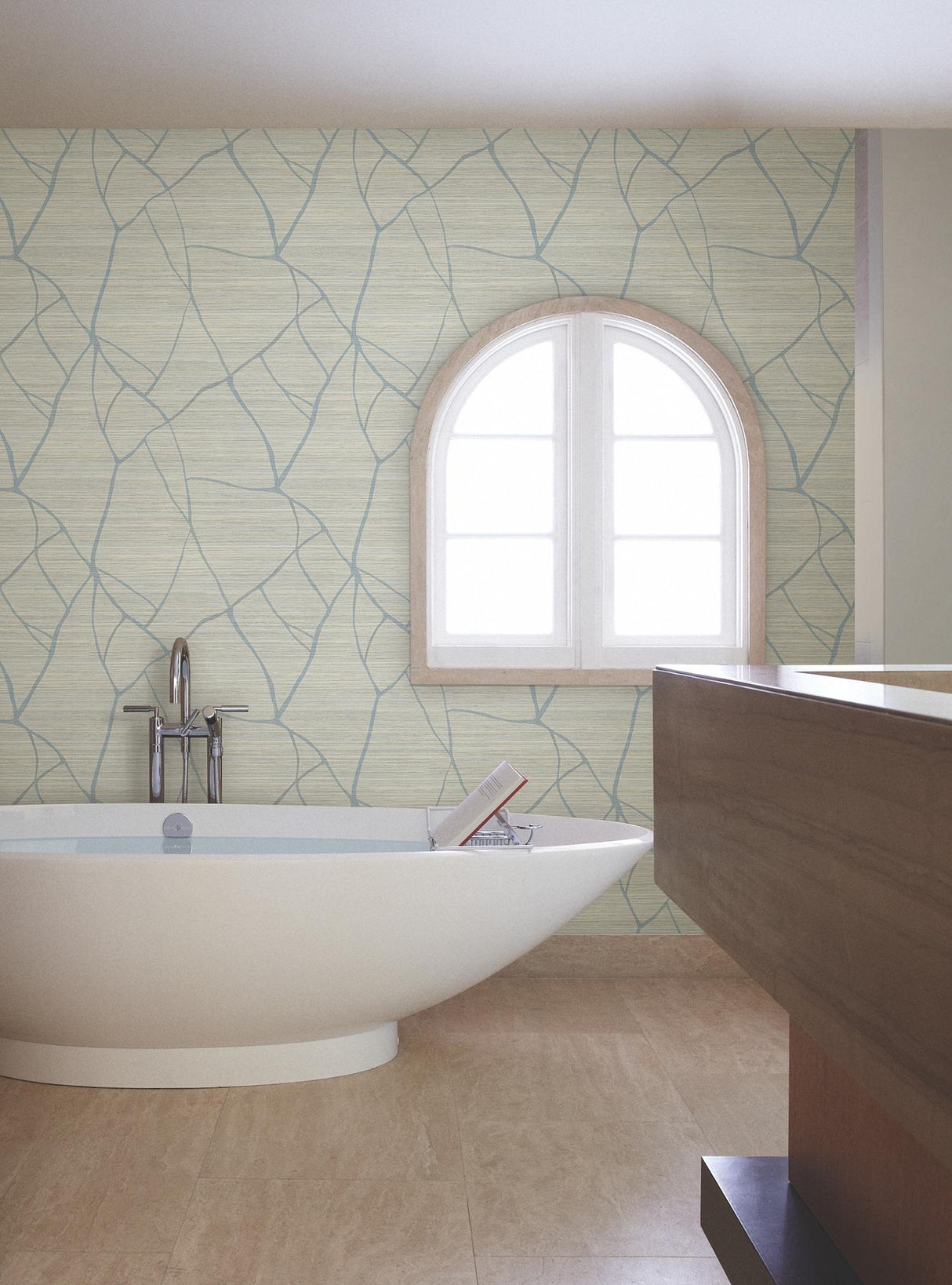 York Wallcoverings Raska Smokey Blue Wallpaper