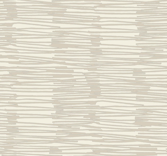 York Wallcoverings Water Reed Thatch Linen & Silver Wallpaper
