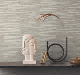 York Wallcoverings Water Reed Thatch Linen & Silver Wallpaper