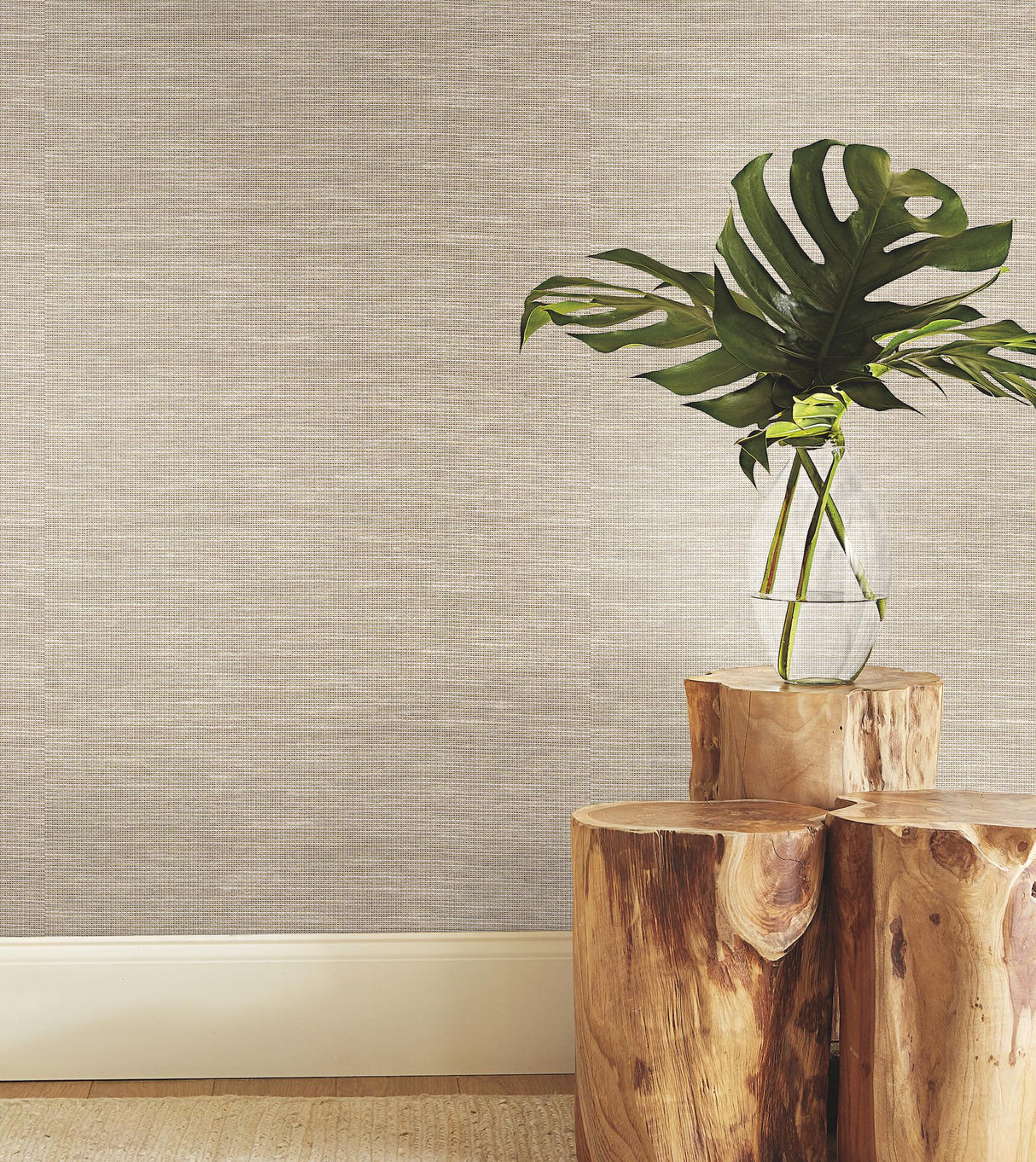 Antonina Vella Paper & Thread Weave Cream Wallpaper