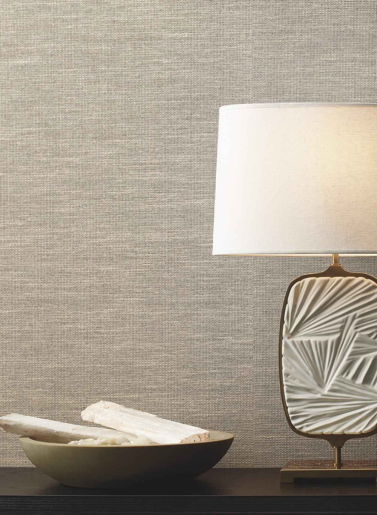 Antonina Vella Paper & Thread Weave Cream Wallpaper