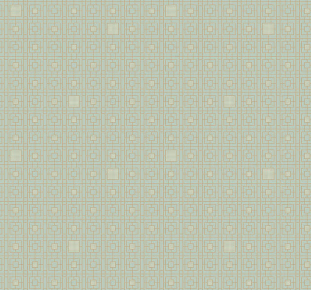 Antonina Vella Deco Screen Blue Metallic Wallpaper