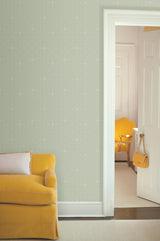 Antonina Vella Deco Screen Blue Metallic Wallpaper