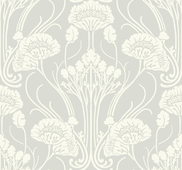 Antonina Vella Nouveau Damask Black Wallpaper