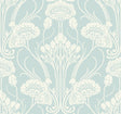 Antonina Vella Nouveau Damask Blue Wallpaper