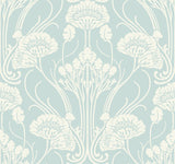 Antonina Vella Nouveau Damask Blue Wallpaper