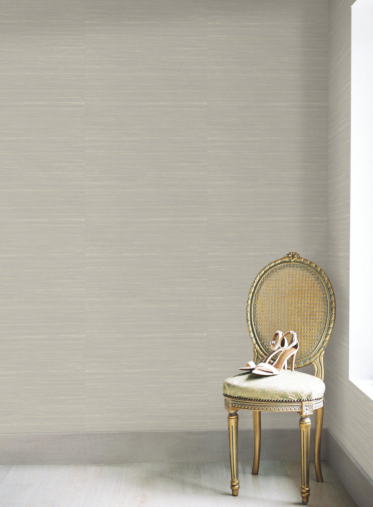 Antonina Vella Ragtime Silk Beige Wallpaper