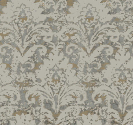 Candice Olson Velvet Crush Damask Taupe & Gold Wallpaper