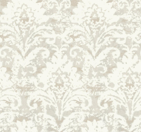 Candice Olson Velvet Crush Damask Cream & Pearl Wallpaper