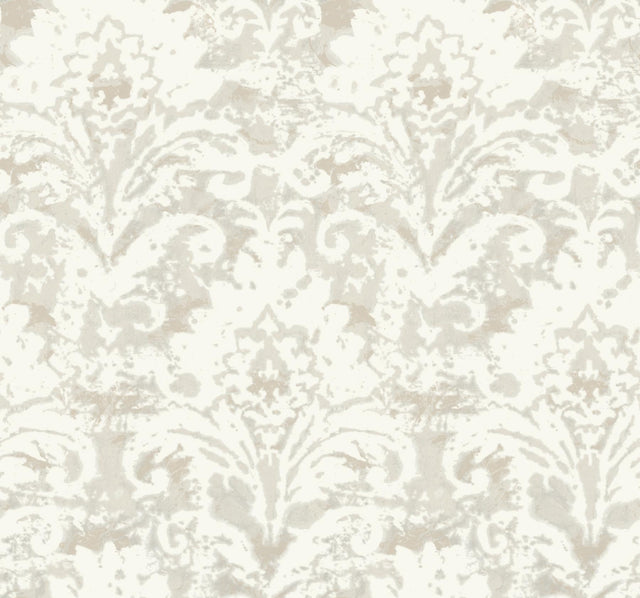 Candice Olson Velvet Crush Damask Cream & Pearl Wallpaper