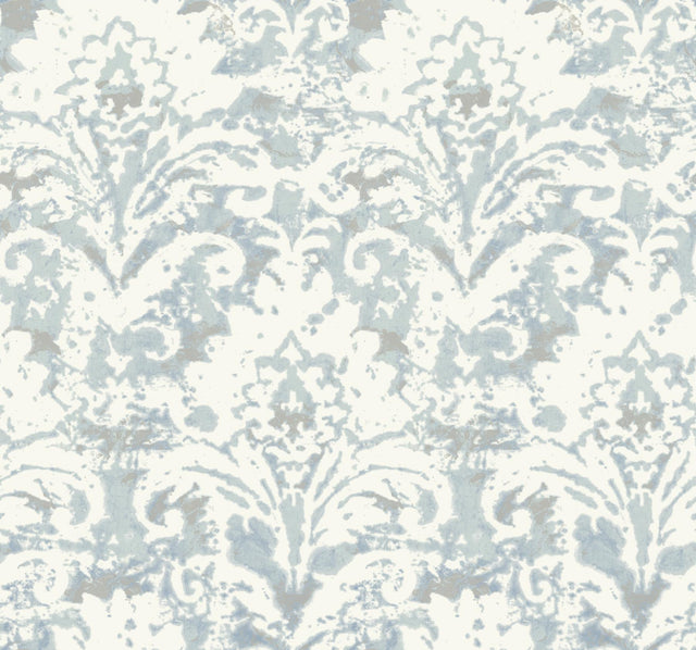 Candice Olson Velvet Crush Damask Blue & Pearl Wallpaper