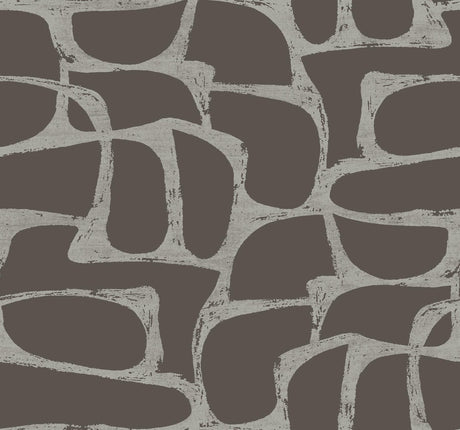 Candice Olson Craftsman Geometric Mocha Wallpaper