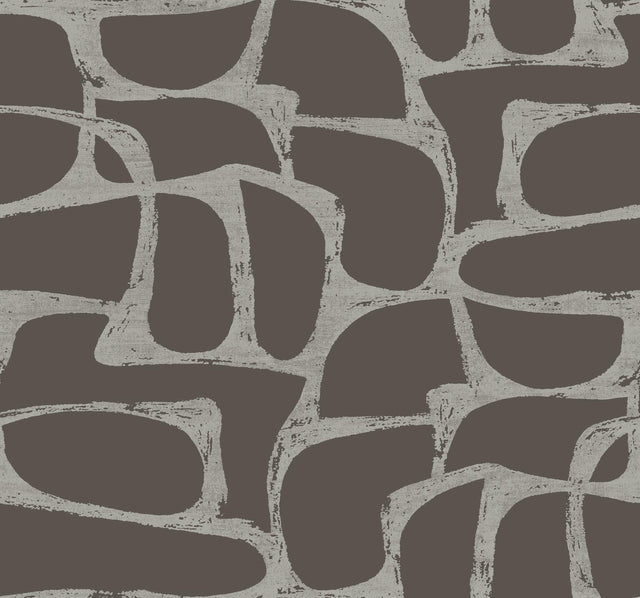 Candice Olson Craftsman Geometric Mocha Wallpaper