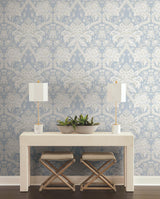 York Wallcoverings French Artichoke Dam Blue Wallpaper
