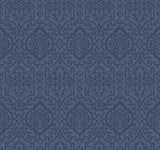 York Wallcoverings Cathedral Damask Blue Wallpaper