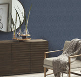 York Wallcoverings Cathedral Damask Blue Wallpaper