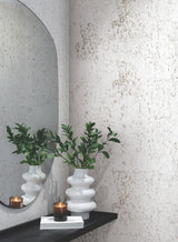 Candice Olson Cork Bright White & Gold Wallpaper