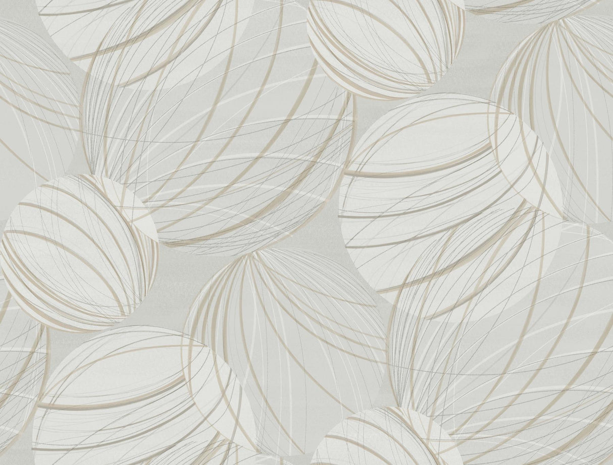 Candice Olson Floating Lanterns Light Grey Wallpaper