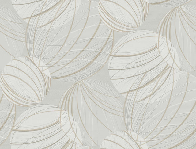 Candice Olson Floating Lanterns Light Grey Wallpaper