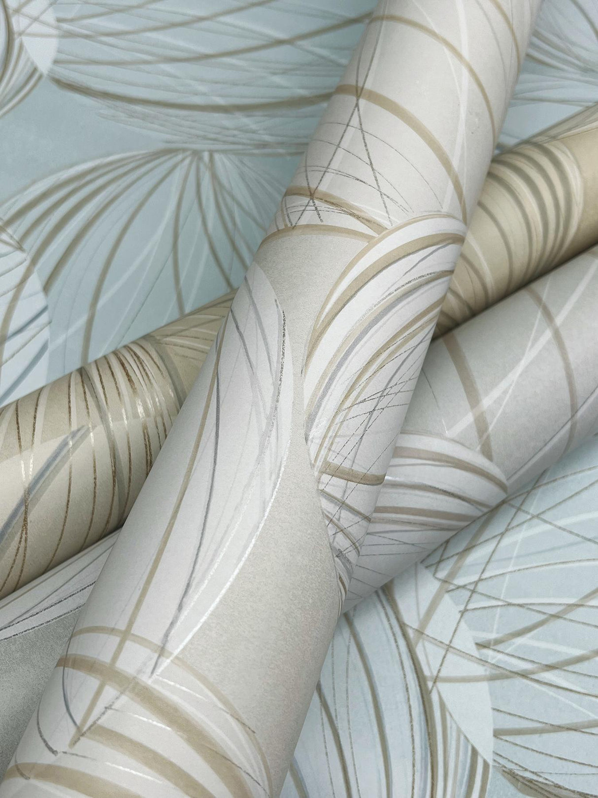 Candice Olson Floating Lanterns Light Grey Wallpaper