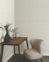 Candice Olson Diamond Marquise Blue & Neutral Wallpaper