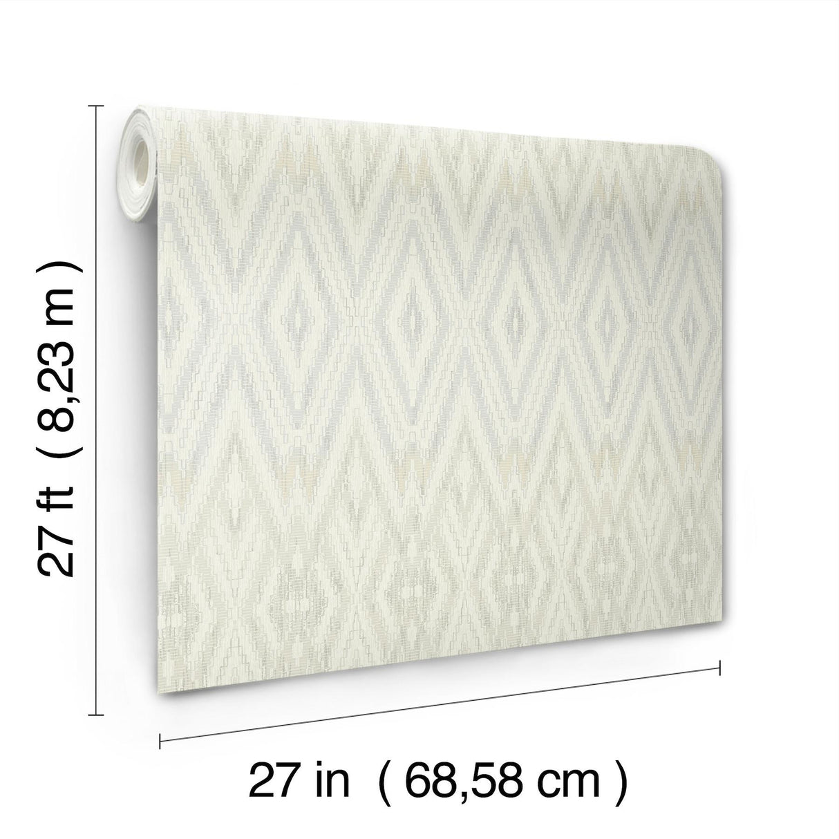 Candice Olson Diamond Marquise Blue & Neutral Wallpaper