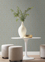 Candice Olson Divine Trellis Dusty Blue Wallpaper