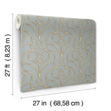 Candice Olson Divine Trellis Dusty Blue Wallpaper