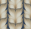 Candice Olson Lotus Light Stripe Navy Wallpaper
