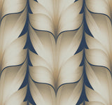 Candice Olson Lotus Light Stripe Navy Wallpaper