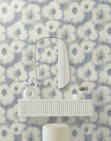 Candice Olson Blended Floral Blue Wallpaper