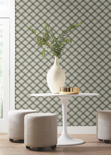 Candice Olson Bayside Basket Weave Mocha Wallpaper