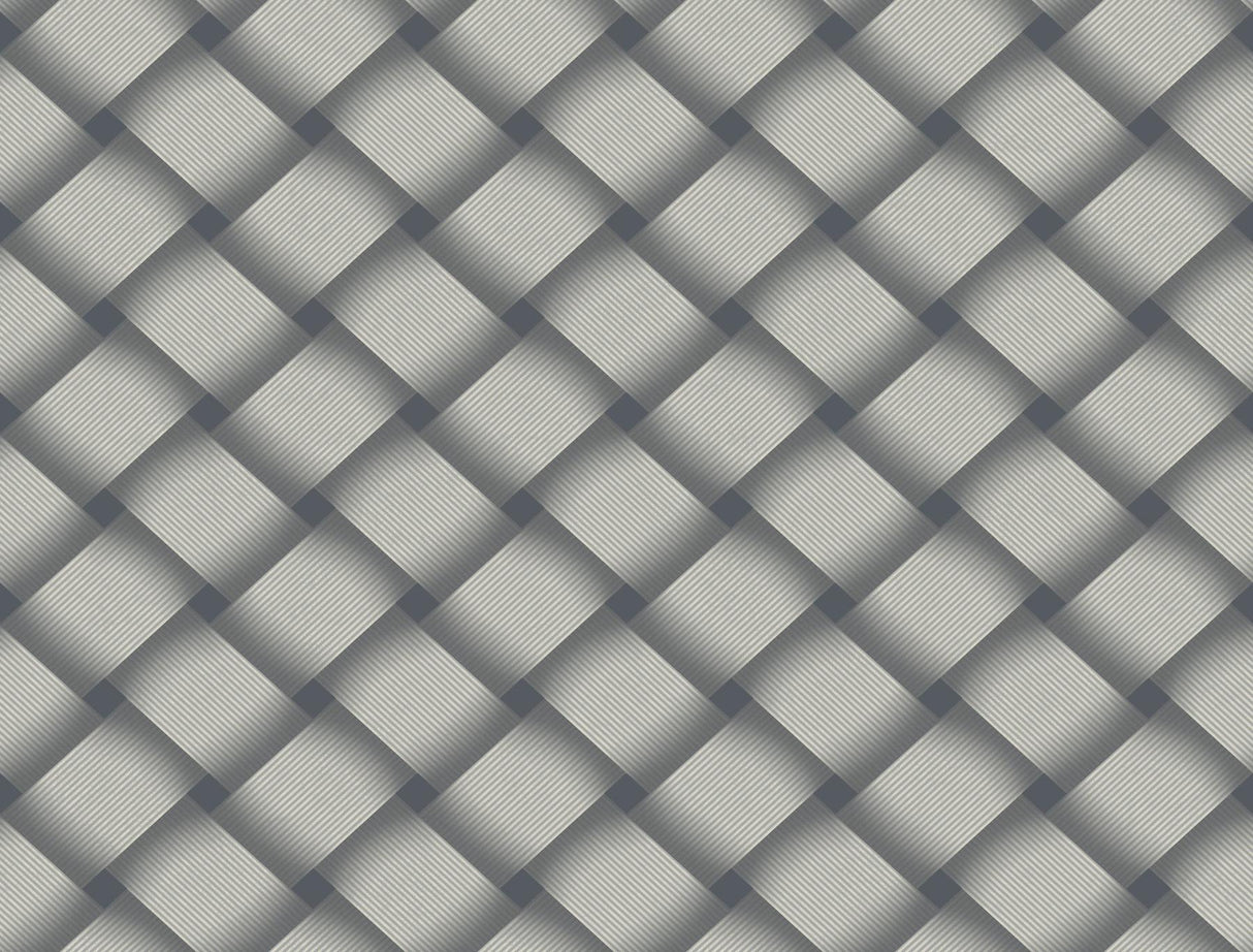 Candice Olson Bayside Basket Weave Navy Wallpaper