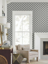 Candice Olson Bayside Basket Weave Navy Wallpaper