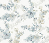 Candice Olson Blossom Fling Blue Wallpaper