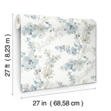 Candice Olson Blossom Fling Blue Wallpaper