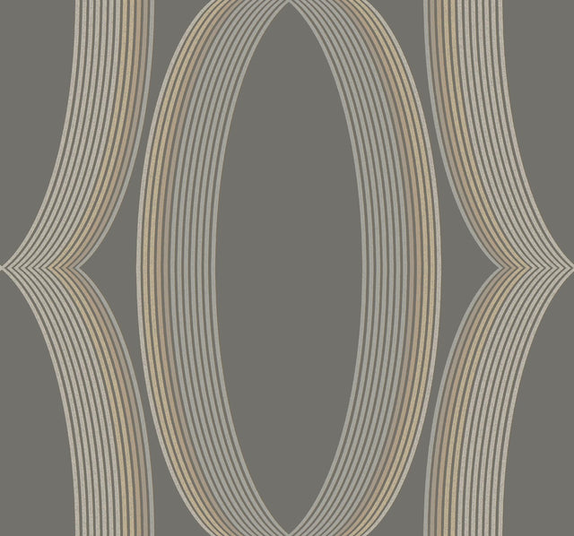 Candice Olson Progression Ogee Charcoal Wallpaper